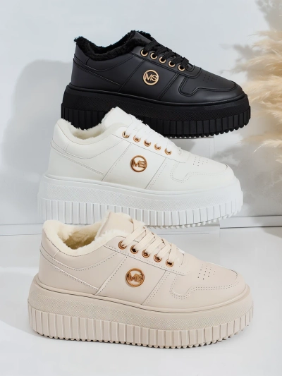 Royalfashion Warmed women's sneakers with fur Rozit