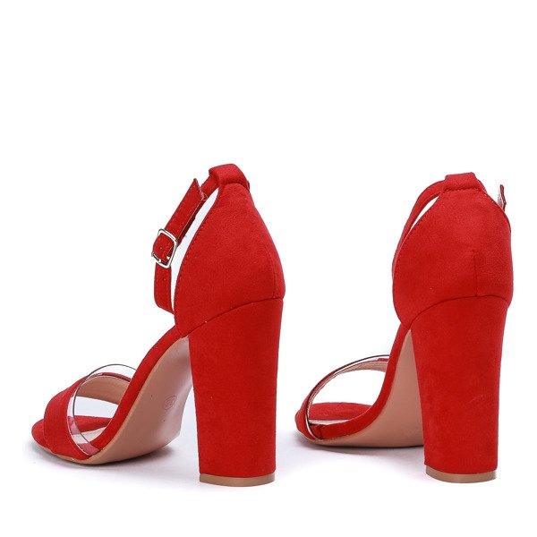 Red sandals on the post Osane - Footwear 1