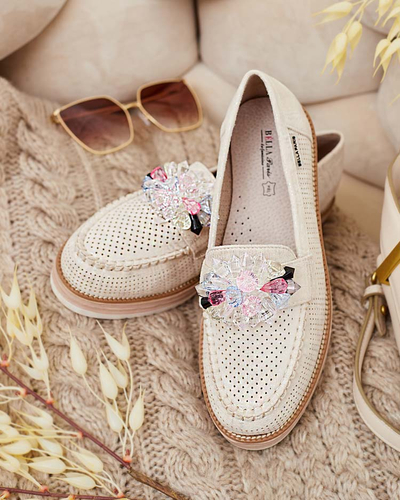 Royalfashion Mokasīni ar krāsainiem akmentiņiem Restea