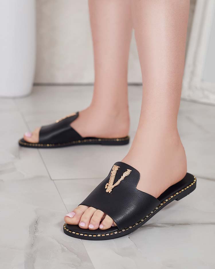 Royalfashion Women's eco leather flip-flops Cemenna