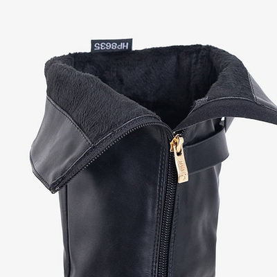 Black women's mid-calf boots Diken - Footwear