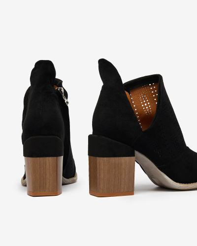 Royalfashion Openwork post boots in black Revivela