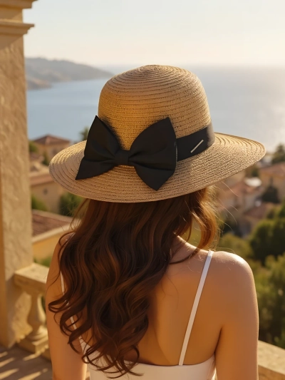 Royalfashion Women’s Straw Hat Belle Ribbon