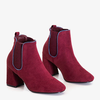 Maroon women's boots with a higher heel Casablanca - Footwear