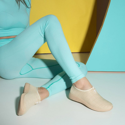 Beige women's slip on Smegin sneakers - Footwear