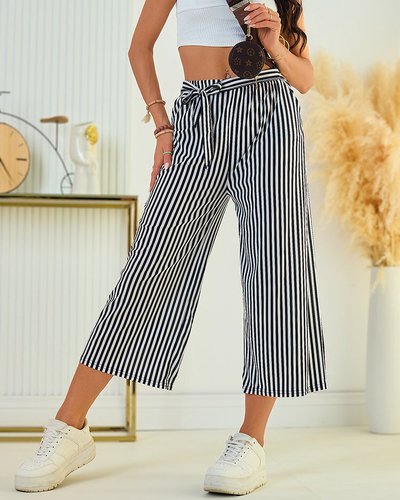 Royalfashion Women's wide striped culotte pants