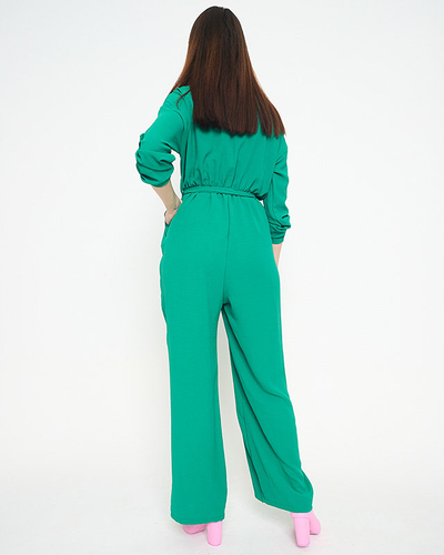 Women's green long jumpsuit - Clothing