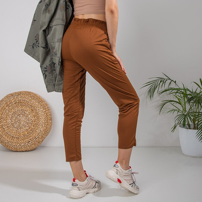 Коричневые женские брюки