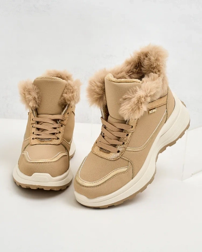 Royalfashion Warmed women's sneakers with fur Mofell
