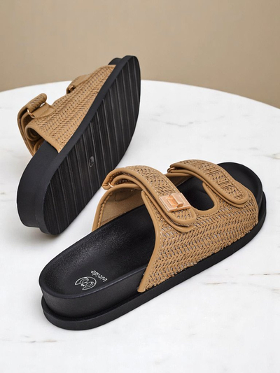 Royal Fashion Women's braided slip-on sandals