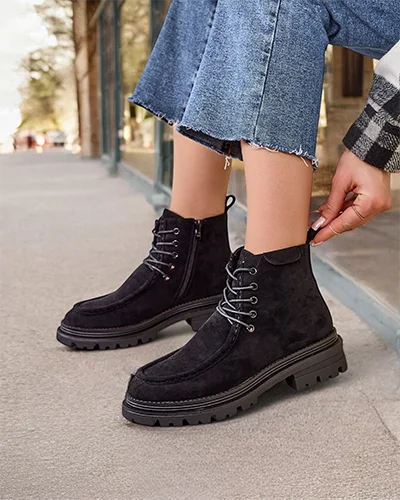 Royalfashion Women's lace-up ankle boots Rullose