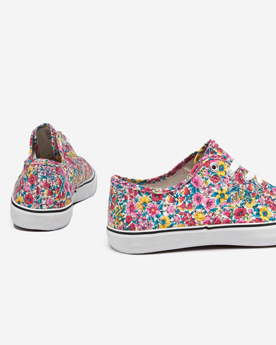 OUTLET Pink women's sneakers with flowers Sertoli - Footwear