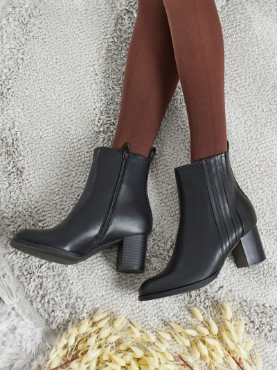 Женские ботильоны Nerelle из экокожи на каблуке-столбике