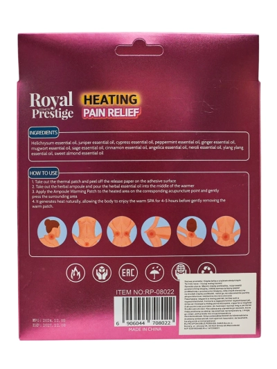 Natural Warming Pain Relief Patches - 5 pieces
