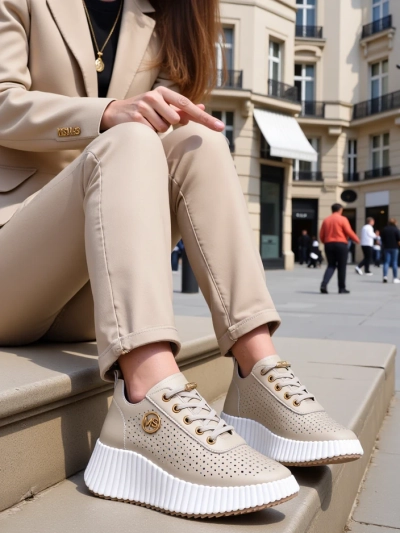 Royalfashion Women's sporty lace-up sneakers Jovenes