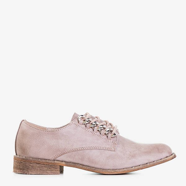 Light pink women's shoes with ornaments Kasaki - Footwear