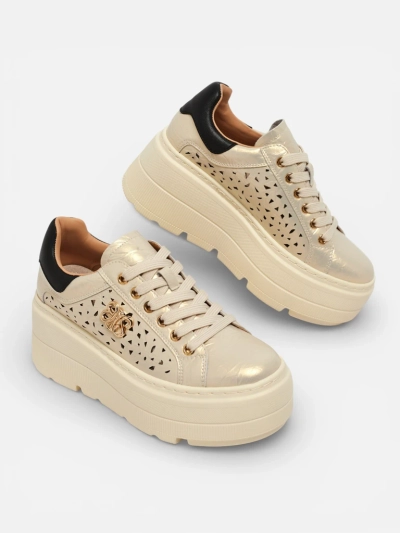 Atelle Women's Openwork Sports Sneakers Made of Natural Leather