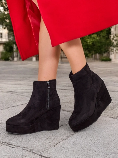 Royalfashion Women's Wedge Ankle Boots Sieffa