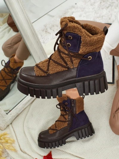 Women's ankle boots with fur Cindora