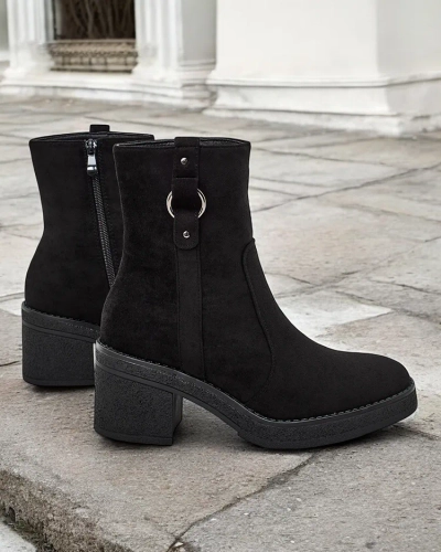 Royalfashion Women's ankle boots on a post Boron