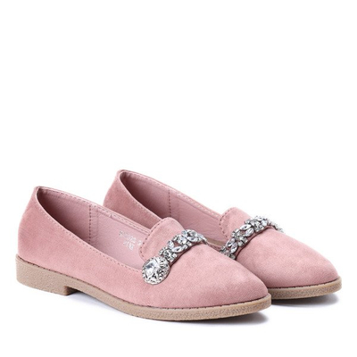 Różowe mokasyny- Obuwie