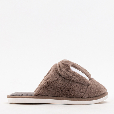 Brown women's slippers Crolisia - Footwear