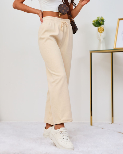 Royalfashion Warmed cream corduroy women's pants