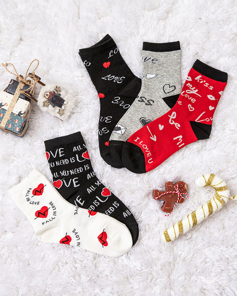 Royalfashion Sieviešu garās zeķes LOVE 5/pack