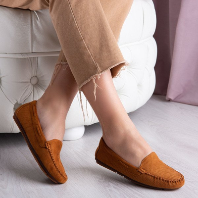Brown loafers with openwork Eleonora decoration - Footwear 1