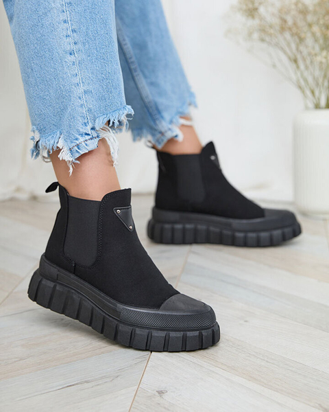 Royalfashion Черные женские высокие кеды Nexeri