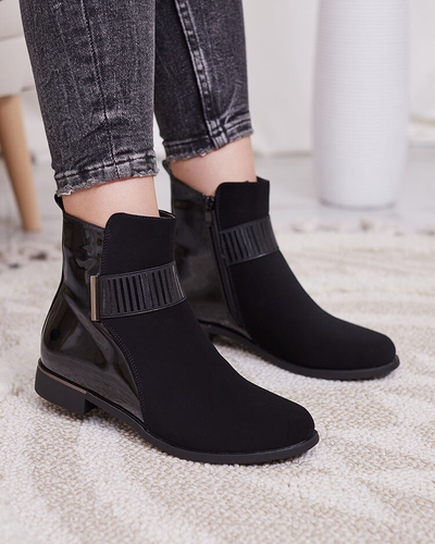 Royalfashion Black matte women's boots Reperra