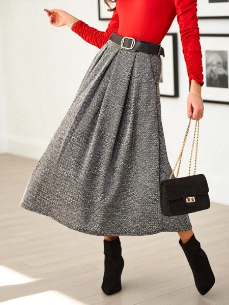 Royalfashion Sieviešu vidēja garuma svārki