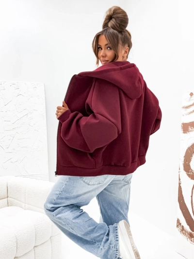 Royalfashion Damska bawełniana ocieplana bluza butterfly
