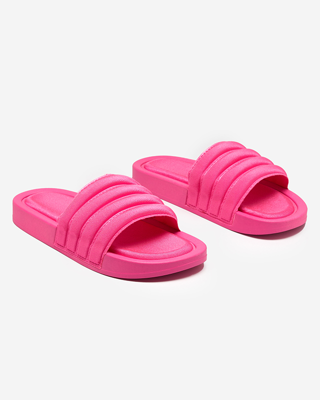 OUTLET Women's fuchsia striped flip-flops Lenira - Footwear