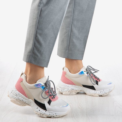 Multicolor women's sneakers with holographic Muzzis inserts - Footwear 1