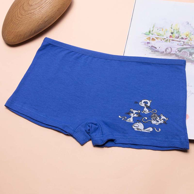 Ladies' cobalt boxer shorts with print - Underwear