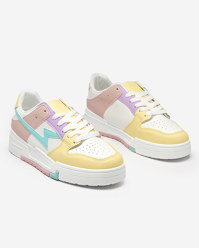 Yellow-pink women's sports shoes Tremsi sneakers - Footwear