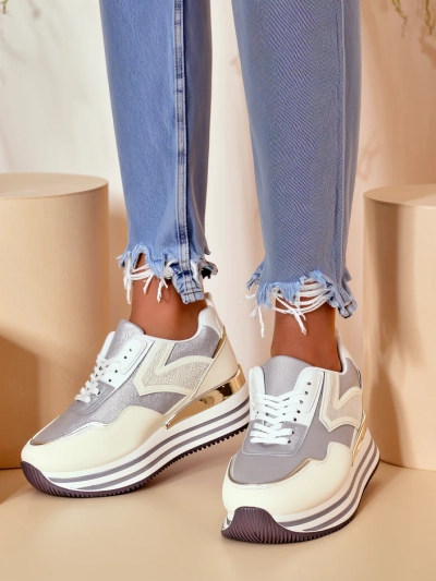 Royalfashion Women's Sneakers with Glitter Borovis