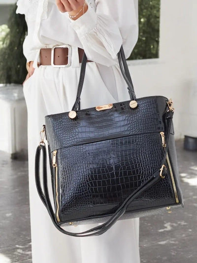 Royalfashion Glossy women's handbag with embossing