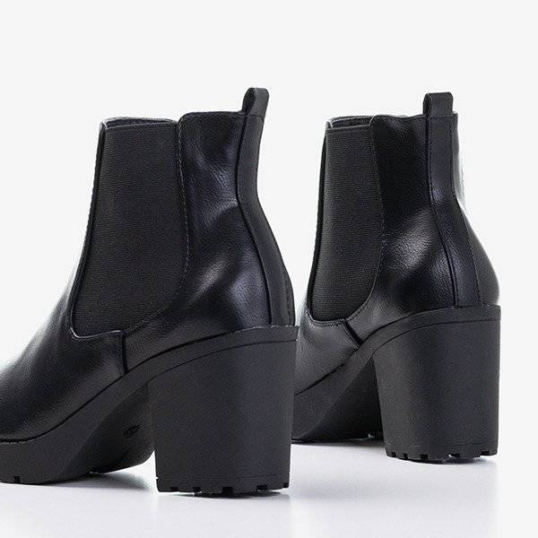 Black women's Vireek heeled ankle boots - Footwear