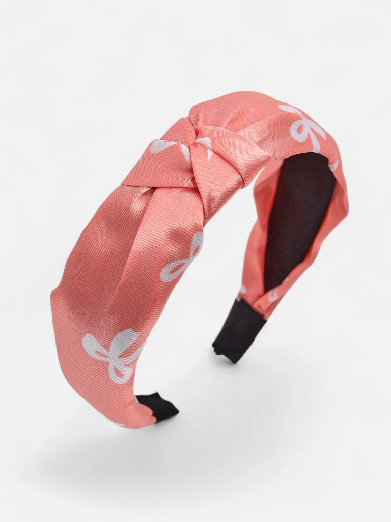 Royalfashion Satin Headband with Braided Print