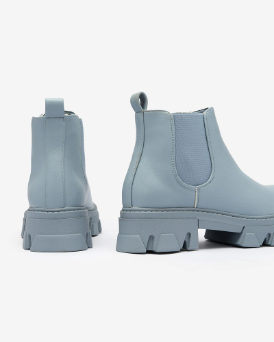 Royalfashion Sieviešu zābaki ar plakanu papēdi zilā krāsā Alussady