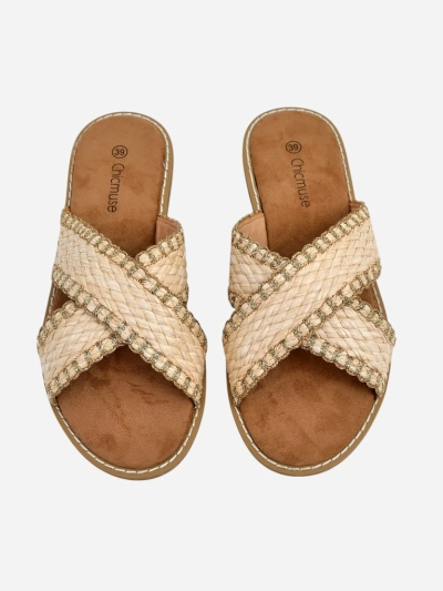 Royalfashion Women's flip-flops with braided straps Bornes