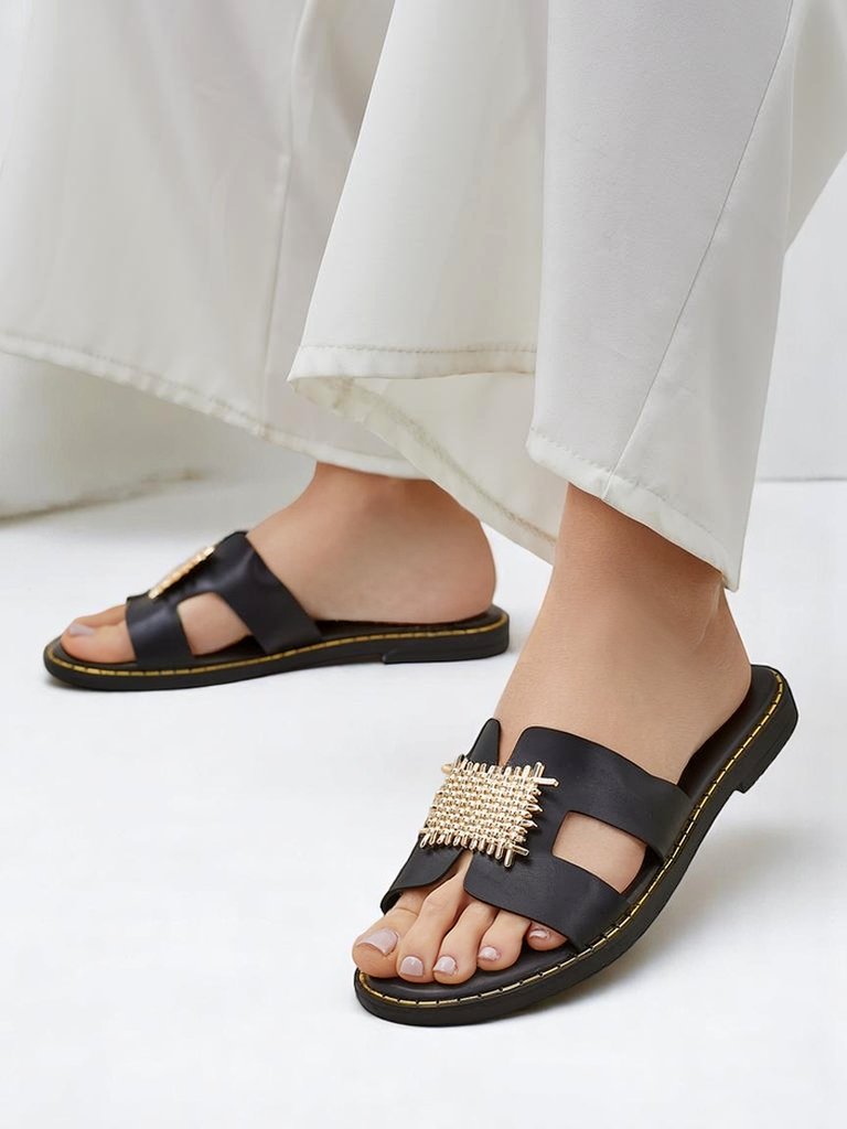 Royalfashion Women's embellished slides Crattes