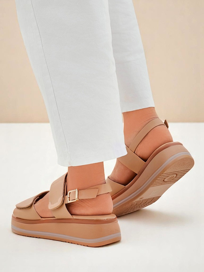 Royalfashion Sieviešu sandales ar biezāku zoli Tulipp