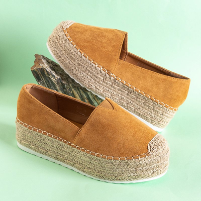 Women's brown espadrilles on the Erolova platform - Shoes
