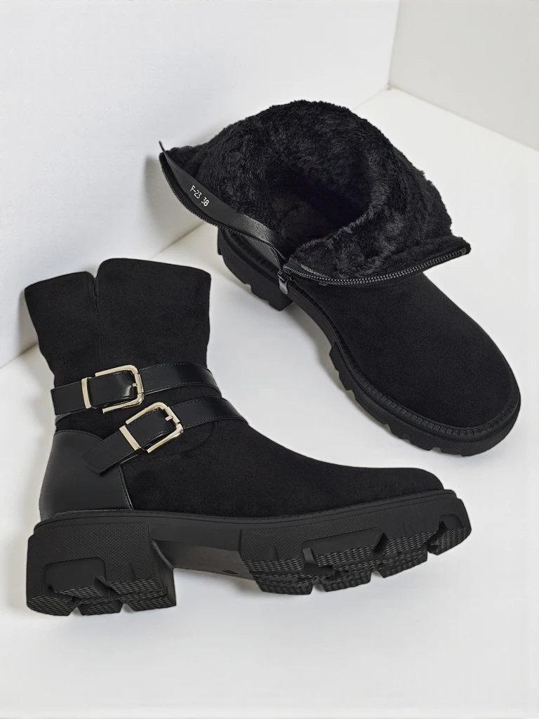 Wyższe botki kobiete eko zamszowe Callire