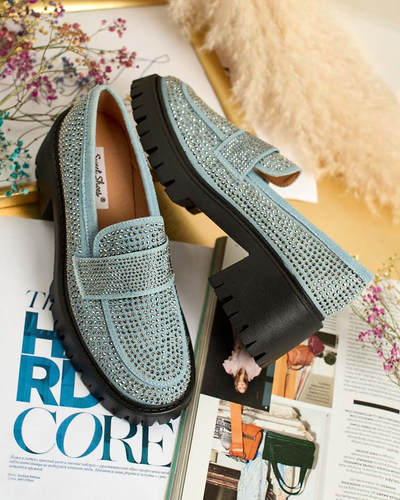 Royalfashion Sieviešu mokasīni ar cirkoniem Epolls