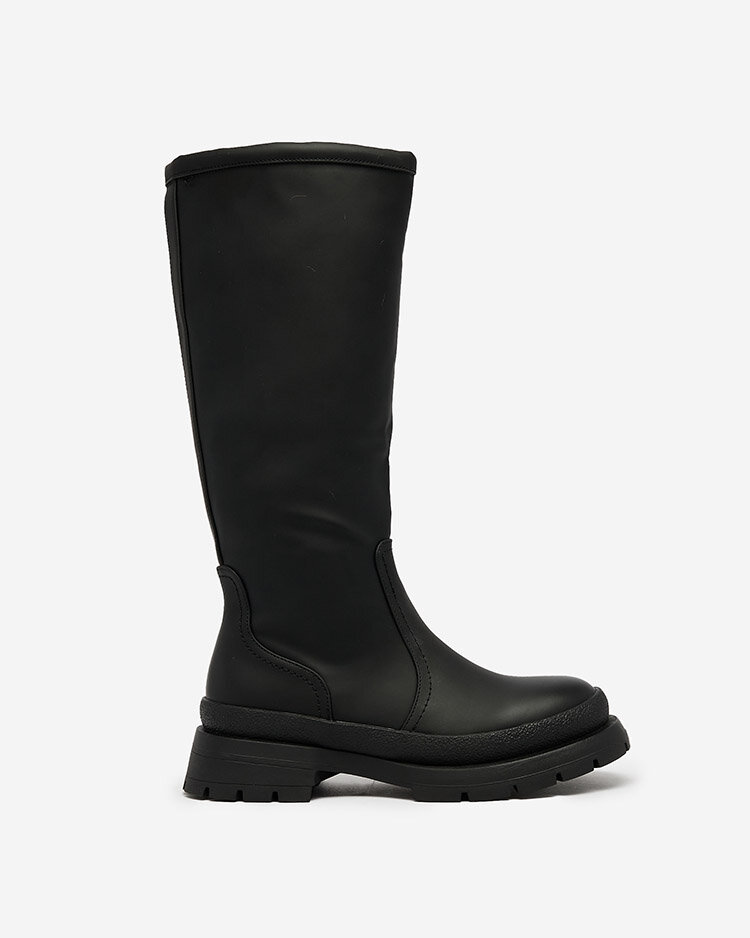 Royalfashion Women's matte boots in black Jegerha