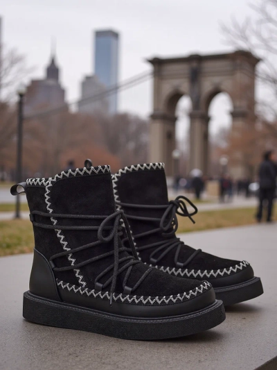 Royalfashion Sieviešu šņorējami sniega zābaki Siozi